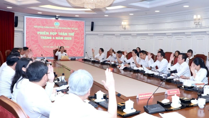 Hội đồng Thẩm phán TAND Tối cao thông qua nhiều dự thảo quan trọng về xét xử