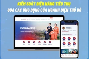 Kiểm soát điện năng tiêu thụ thông qua các ứng dụng. (Ảnh: EVNHANOI)