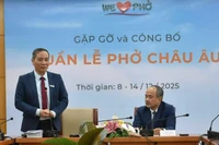 Ông Mai Hải Lâm, kiều bào Ba Lan, Chủ tịch Hội We Love Phở phát biểu tại sự kiện.