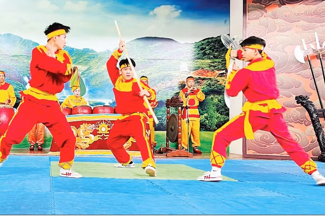 Biểu diễn võ nhạc Tây Sơn.
