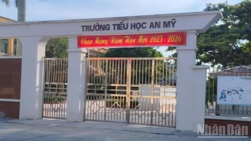 Trường Tiểu học cơ sở An Mỹ (xã Phụ Dực, tỉnh Hưng Yên), nơi xảy ra sự việc 42 giáo viên, học sinh nhập viện sau bữa ăn bán trú tại trường.
