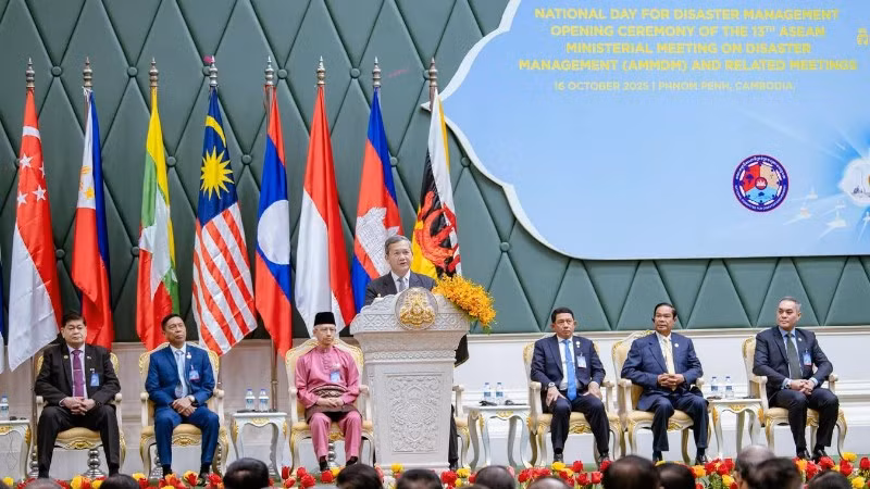 Thủ tướng Campuchia Hun Manet chủ trì lễ khai mạc. (Ảnh: Bộ Thông tin Campuchia)