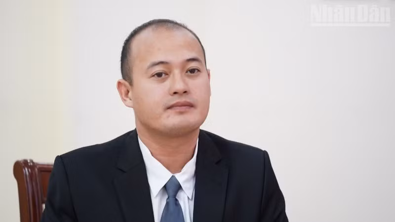 Thạc sĩ Thong Mengdavid, Viện Nghiên cứu quốc tế và chính sách công, Đại học Hoàng gia Phnom Penh. (Ảnh: ĐINH TRƯỜNG)