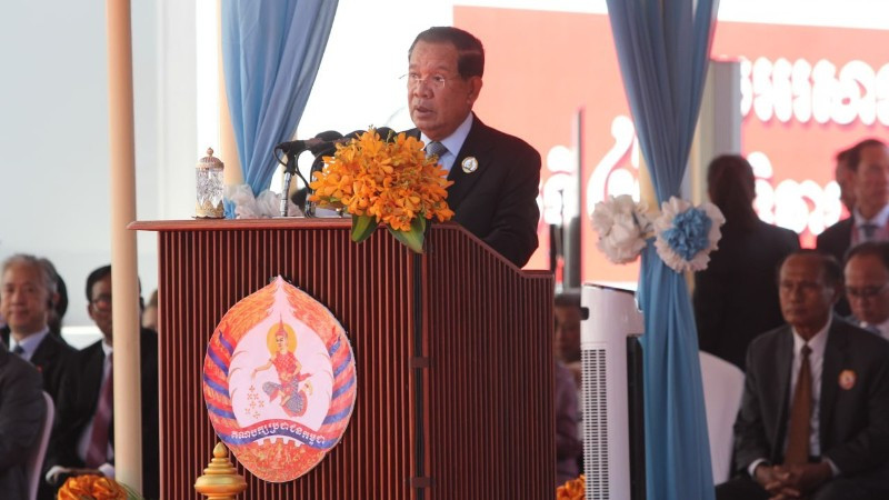 Samdech Techo Hun Sen tại lễ kỷ niệm 74 năm Ngày thành lập Đảng Nhân dân Campuchia được tổ chức ngày 28/6/2025 tại Cung 7/1 ở Thủ đô Phnom Penh.