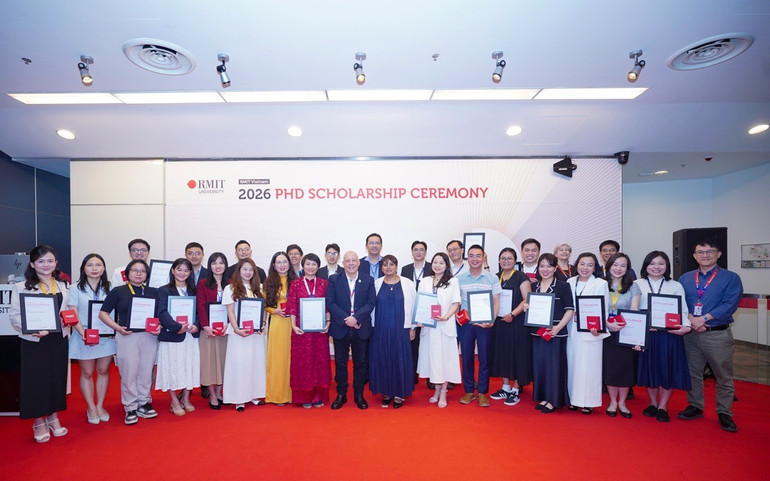 Các nghiên cứu sinh nhận học bổng Tiến sĩ tại Khoa Kinh doanh, RMIT Việt Nam.