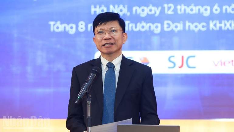 Giáo sư, Tiến sĩ Hoàng Anh Tuấn, Hiệu trưởng Trường đại học Khoa học Xã hội và Nhân văn. ndo_bl_hoithaoai-75-sjc.jpg