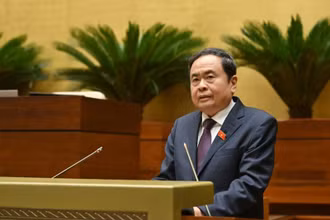 Chủ tịch Quốc hội Trần Thanh Mẫn và các đại biểu dự hội nghị. (Ảnh: THỦY NGUYÊN)
