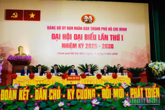 Trong nhiệm kỳ 2025-2030, Đảng bộ Ủy ban nhân thành phố đã đề ra 19 chỉ tiêu, ba chương trình đột phá và năm công trình trọng điểm (Ảnh: Vương Lê)