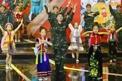 Tiết mục nghệ thuật tại buổi tổng duyệt.