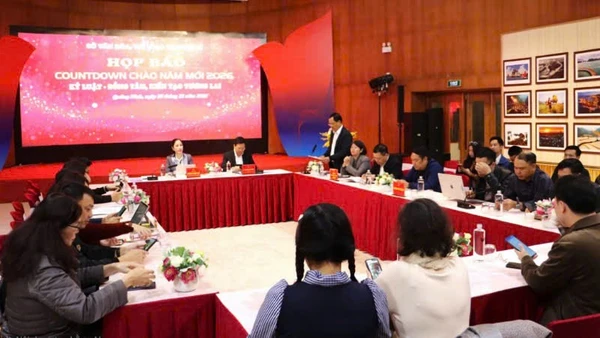 Quang cảnh buổi họp báo công bố chương trình Countdown Quảng Ninh chào năm mới 2026.