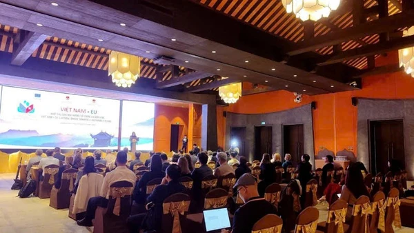 Quang cảnh hội nghị Ngày Việt Nam-EU tại Yên Tử (Quảng Ninh).