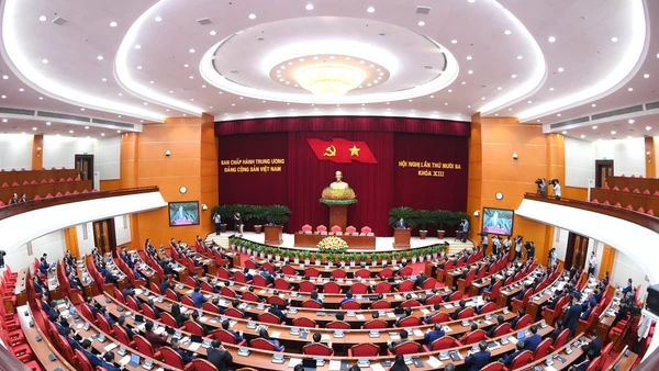 Quang cảnh phiên bế mạc Hội nghị. (Ảnh: ĐĂNG KHOA)