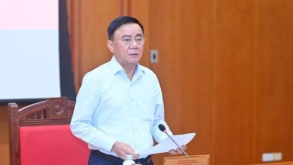 Ủy viên Bộ Chính trị, Thường trực Ban Bí thư Trần Cẩm Tú. (Ảnh: ĐĂNG KHOA)