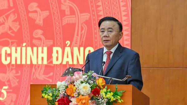 Thường trực Ban Bí thư Trần Cẩm Tú. (Ảnh: THỦY NGUYÊN)