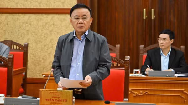 Đồng chí Trần Cẩm Tú, Ủy viên Bộ Chính trị, Thường trực Ban Bí thư. (Ảnh: THỦY NGUYÊN)