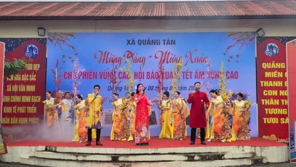 Chương trình nghệ thuật tại Hội Báo Xuân và chương trình “Tết ấm vùng cao” Xuân Bính Ngọ năm 2026 ở xã Quảng Tân.