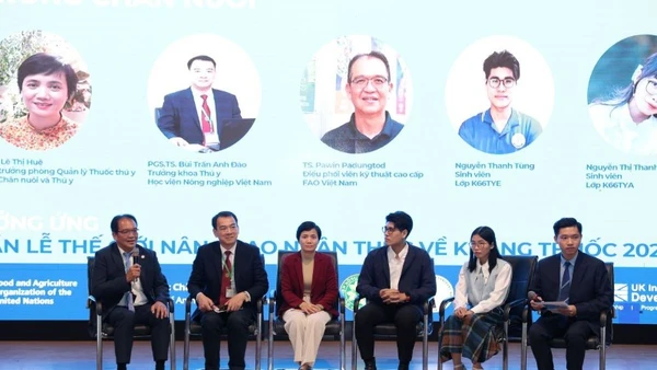 Các đại biểu tham gia thảo luận tại “Diễn đàn Thanh niên hành động chống lại tình trạng kháng thuốc”.