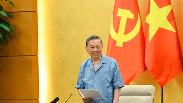 Tổng Bí thư, Chủ tịch nước Tô Lâm, Trưởng Đoàn kiểm tra, giám sát số 10 của Bộ Chính trị phát biểu kết luận hội nghị. (Ảnh: DUY LINH)