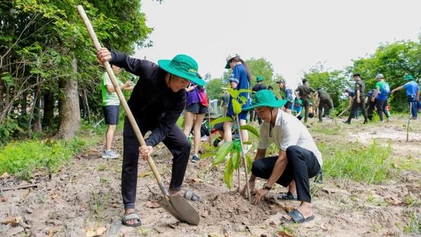 TreeBank trao tặng 10.000 cây giống cho chương trình "Trồng rừng giữ nước mùa mưa" tại Tây Ninh năm 2025.