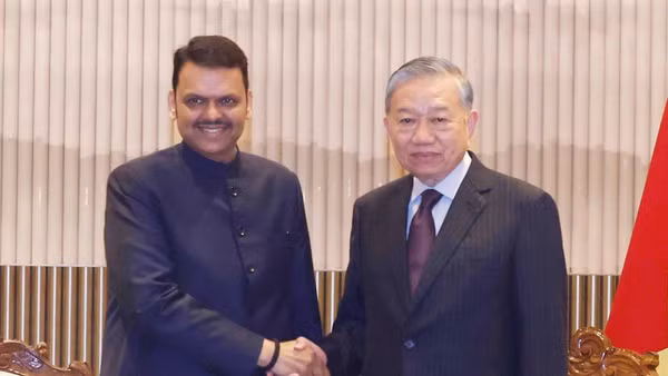 Tổng Bí thư, Chủ tịch nước Tô Lâm tiếp Thủ hiến bang Maharashtra Devendra Fadnavis. 