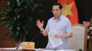 Phó Thủ tướng Bùi Thanh Sơn chủ trì họp rà soát công tác chuẩn bị Đại hội Đảng bộ của 3 bộ, cơ quan. (Ảnh: VGP)