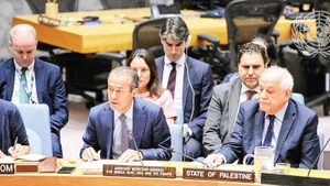 Phiên họp của Hội đồng Bảo an về tình hình Trung Đông, bao gồm vấn đề Palestine.