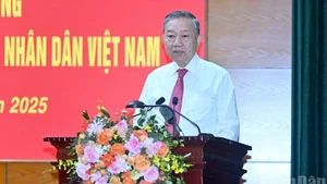 Tổng Bí thư Tô Lâm phát biểu tại buổi làm việc. (Ảnh: ĐĂNG KHOA)