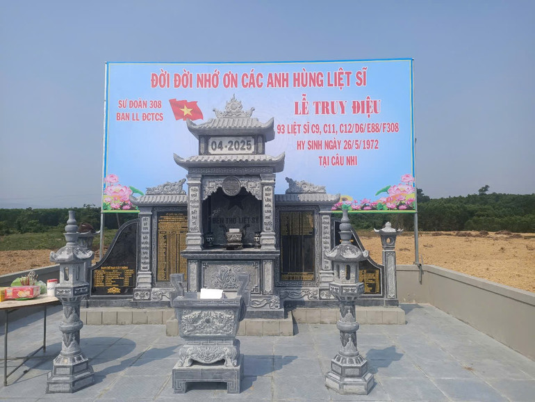 Đền thờ liệt sĩ Tiểu đoàn 6, Trung đoàn 88, Sư đoàn 308 hy sinh tại Câu Nhi (Quảng Trị). den-tho.jpg