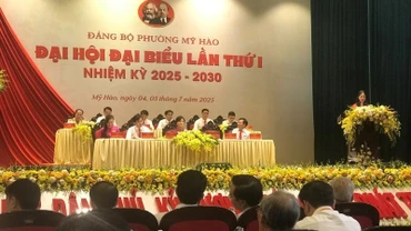  Đại hội đại biểu Đảng bộ phường Mỹ Hào lần thứ I, nhiệm kỳ 2025-2030.