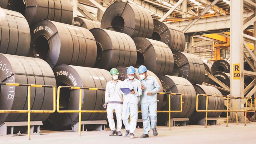 Sản xuất thép xuất khẩu tại Thành phố Hồ Chí Minh. (Ảnh TÙNG ANH)