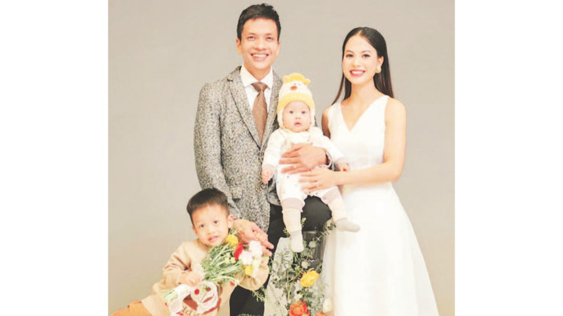 Gia đình nhỏ của anh Đoàn Ngọc Bảo và chị Nguyễn Thị Lệ Thu.