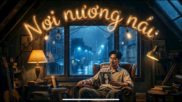 Hình ảnh đại diện một ca khúc của ca sĩ AI Rayn (ảnh chụp màn hình)