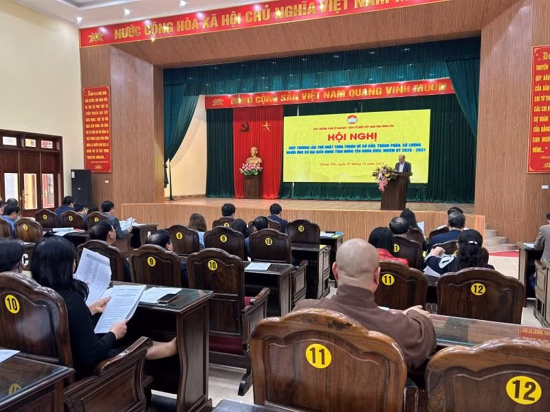 Hội nghị hiệp thương lần thứ nhất thỏa thuận về cơ cấu, thành phần, số lượng người ứng cử đại biểu Quốc hội khóa XVI và đại biểu Hội đồng nhân dân tỉnh Hưng Yên khóa XVIII, nhiệm kỳ 2026-2031.