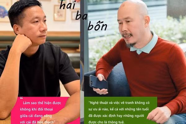 Hai nghệ sĩ Nguyễn Trương Quý và Đinh Công Đạt.