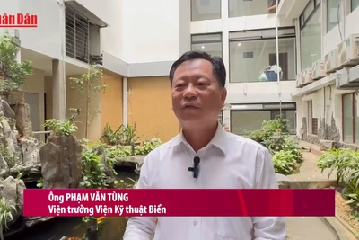 Ông Phạm Văn Tùng, Viện trưởng Viện Kỹ thuật Biển. (Ảnh cắt từ clip)