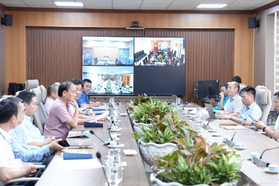 Cuộc họp kích hoạt ứng phó cơn bão số 11 của Tổng công ty Quản lý bay Việt Nam.