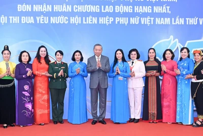 Tổng Bí thư Tô Lâm và các đại biểu tại lễ kỷ niệm. (Ảnh: ĐĂNG KHOA)