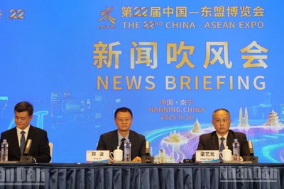 Họp báo thông tin về Hội chợ Trung Quốc-ASEAN (CAEXPO) lần thứ 22 tại Nam Ninh, Trung Quốc.