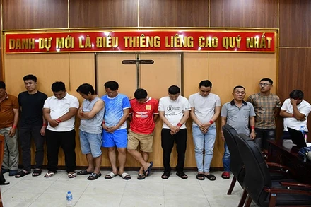 Các đối tượng trong đường dây tổ chức đánh bạc quy mô hơn 350 tỷ đồng.