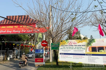 Đường chính dẫn vào làng Hương Trà, phường Hương Trà, thành phố Đà Nẵng.