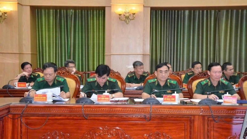Các đại biểu tham dự hội nghị. (Ảnh: Bộ Tư lệnh Bộ đội Biên phòng) z6863231457032-631f7b280aec088858ba8e2f52c2a54b-7172.jpg