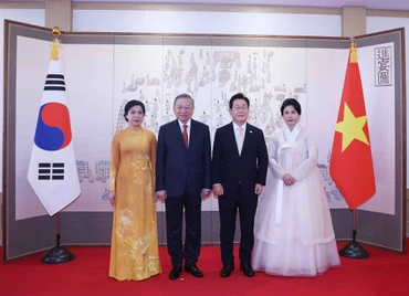 Lễ đón Tổng Bí thư Tô Lâm và Phu nhân thăm cấp Nhà nước Hàn Quốc.