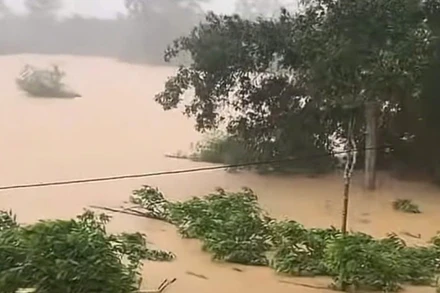 Khu vực hạ lưu đập Thanh Sơn, xã Thái Thủy, nơi xảy ra sự việc đau lòng làm 1 người chết.