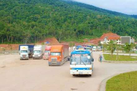 Một góc cửa khẩu quốc tế Cha Lo, tỉnh Quảng Bình.