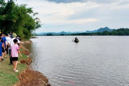 Đoạn sông Nhật Lệ nơi xảy ra vụ đuối nước thương tâm