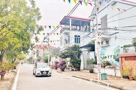 Diện mạo nông thôn huyện Đan Phượng ngày càng khang trang, hiện đại.