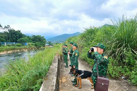 Cán bộ, chiến sĩ Đồn Biên phòng Cửa khẩu Hoành Mô, Bình Liêu (Quảng Ninh) tăng cường tuần tra, kiểm soát ngăn chặn và đấu tranh hiệu quả với tội phạm buôn bán người qua biên giới.
