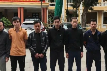 Các đối tượng trong đường dây đánh bạc, rửa tiền. (Ảnh: Công an cung cấp)