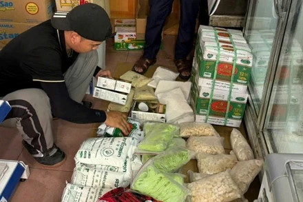 Hiện trường vụ việc. (Ảnh: Quản lý thị trường cung cấp)