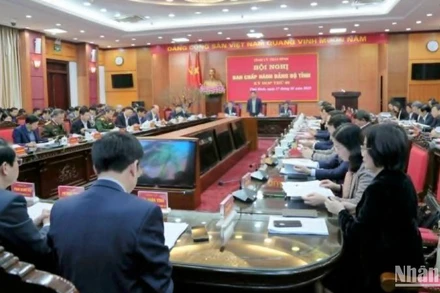 Đề án về sắp xếp tổ chức bộ máy các tổ chức, cơ quan, đơn vị trong hệ thống chính trị tỉnh Thái Bình được báo cáo tại Hội nghị Ban Chấp hành Đảng bộ tỉnh.